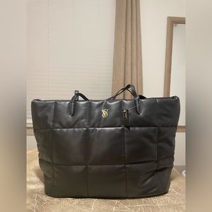 Victoria’s Secret Black Quilted Tote